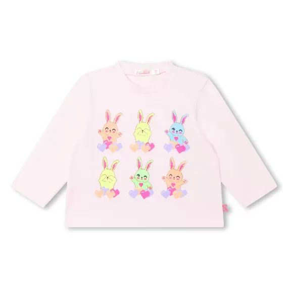 T-shirt à manches longues Fille Rose