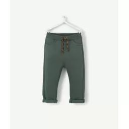 Pantalon de jogging bébé garçon en fibres recyclées vert sapin –  – Soldes