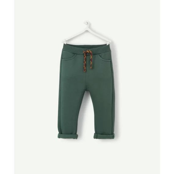 Pantalon de jogging bébé garçon en fibres recyclées vert sapin –  – Soldes