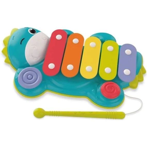 Xylophone Baby Clementoni – Xylodino – Jouet Musical pour Enfant – 5 Lames Colorées blanc