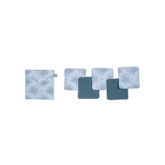 Lot de 5 lingettes lavables Palm Springs (10 x 10 cm)