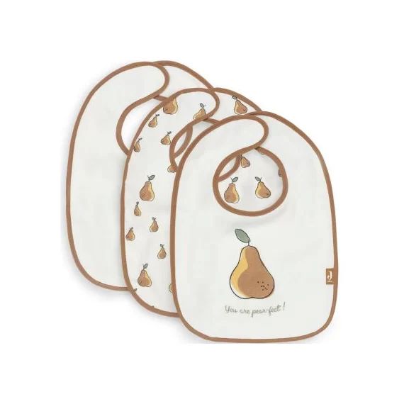 Lot de 3 bavoirs Pear poire