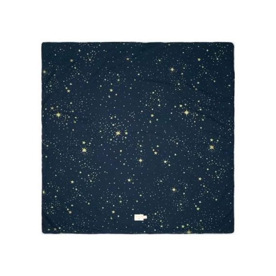 Tapis de parc Colorado coton bio Gold stella Night blue (100 x 100 cm)