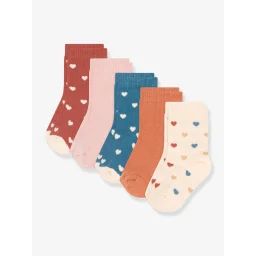 Lot de 5 paires de chaussettes coeurs bébé PETIT BATEAU multicolore