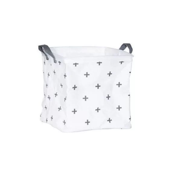 Sauthon – cube de rangement chao chao (28 x 28 x 28 cm) – blanc, gris blanc