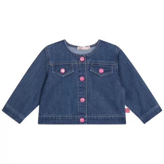 Veste en denim léger Fille Bleu