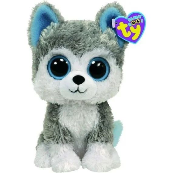 Ty – Peluche Slush le Chien – 15 cm gris