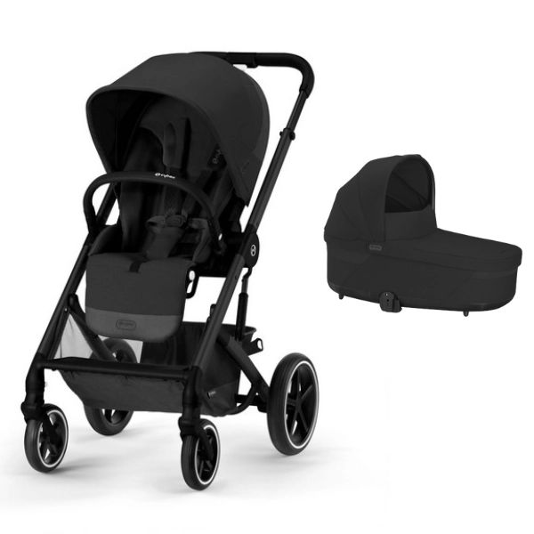 Poussette Cybex Balios S Lux – Châssis Black + Nacelle – Moon Black (2023)