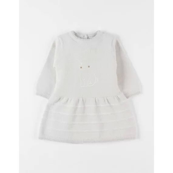 Robe En Tricot Imprimé Lapin Blanc