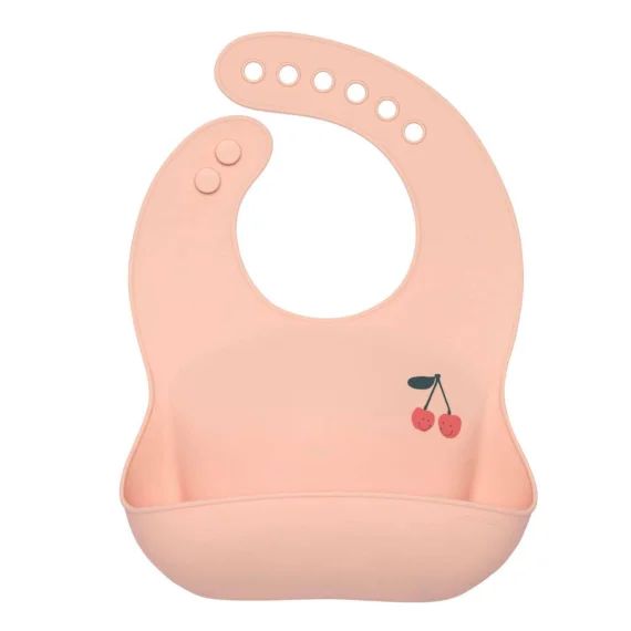 Bavoir En Silicone – Happy Fruits Cerise Rose
