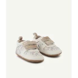 Chaussons style baskets bébé fille à scratchs pailletés –  – Soldes