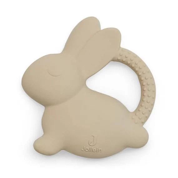 Anneau De Dentition En Caoutchouc Lapin Nougat – Jollein – Bébé Beige