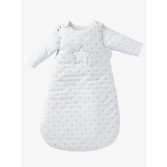 Gigoteuse manches amovibles PLUIE D&rsquo;ETOILES blanc