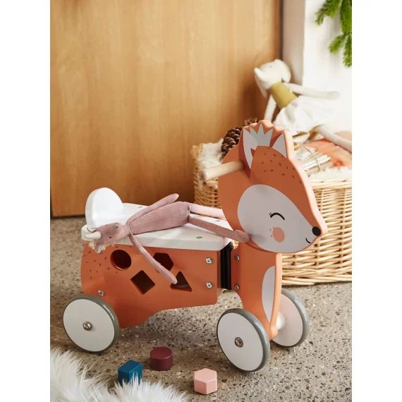 Porteur coffre renard en bois FSC® multicolore
