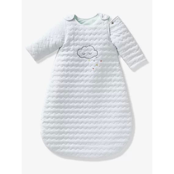 Gigoteuse matelassée Bio Collection BIO NUAGE à manches amovibles blanc