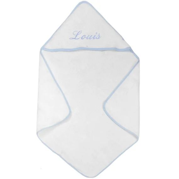 Cape de bain biais bleu personnalisable (80 x 80 cm)