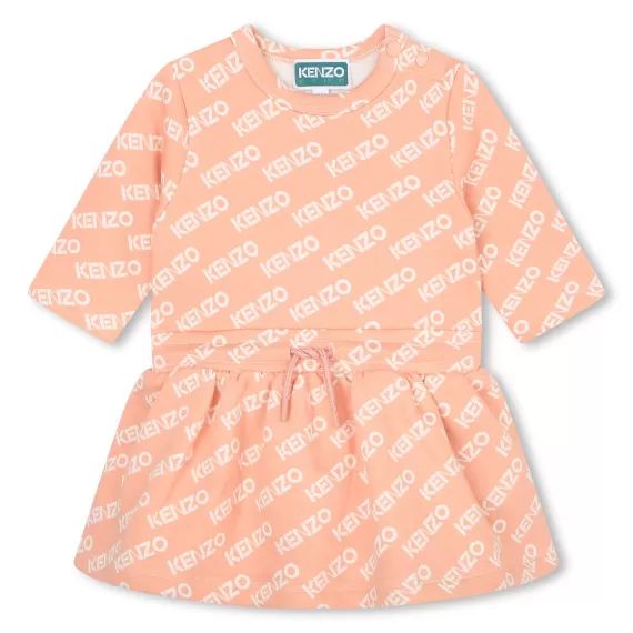 Robe en coton imprimé Fille Rose