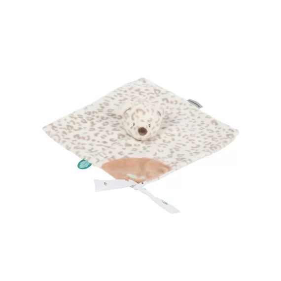 Doudou attache sucette Jungo léopard des neiges Boris & Jungo (27 cm)
