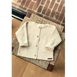 Gilet Bébé En Tricot Lou Ecru