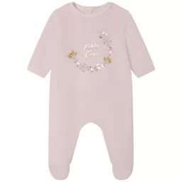 Pyjama en velours Fille Rose