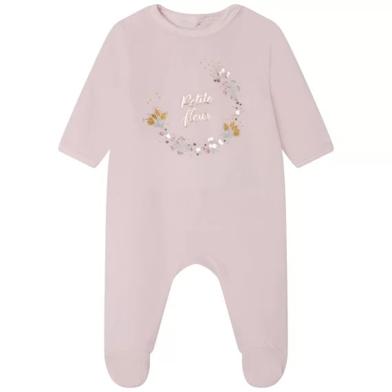 Pyjama en velours Fille Rose