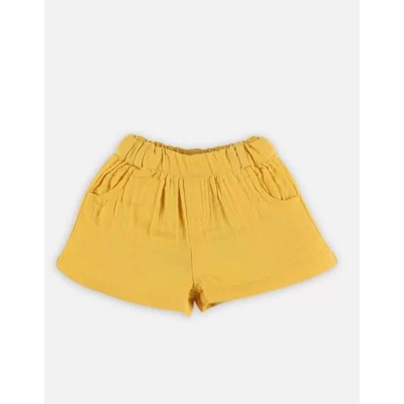 Bermuda en coton BIO jaune