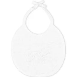 Bavoir de naissance à nouer Monogramme