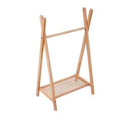 Portant Vêtements Bébé Léandre En Bois De Hêtre Massif Bois Naturel Vernis