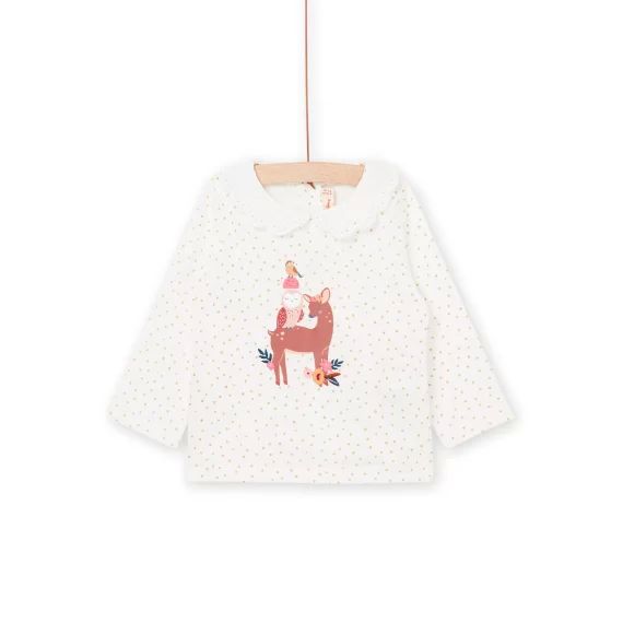 Blouse À Imprimé Biche – Ecru