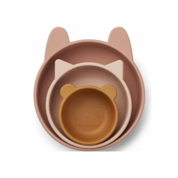 Lot de 3 bols en silicone Eddie Rose multi mix