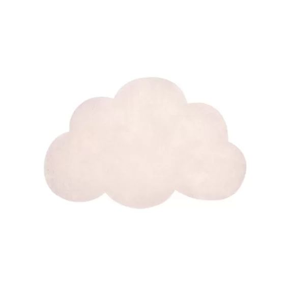 Tapis nuage en coton rose clair (67 x 100 cm)