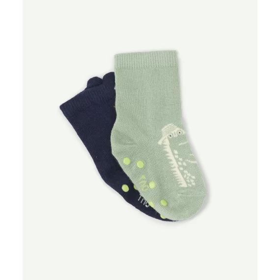 Lot de 2 paires de chaussettes anti-dérapantes crocodiles –  – Soldes