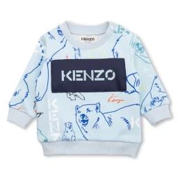 Sweat-shirt imprimé molletonné Garçon Bleu