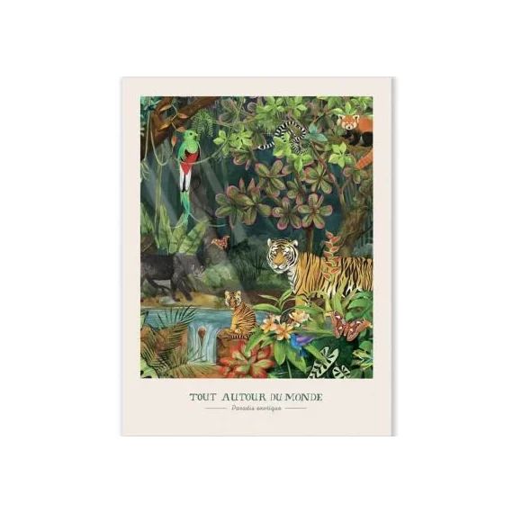 Affiche Paradis exotique Tout autour du monde (30 x 40 cm)