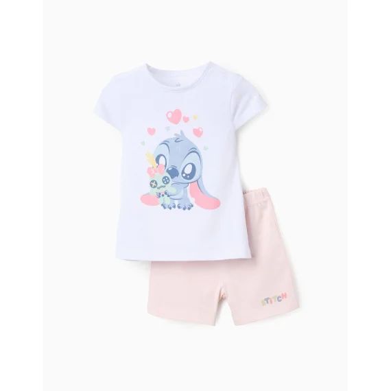 Pyjama En Coton Lilo Et Stitch Blanc