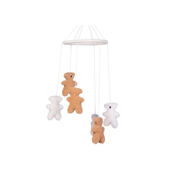Mobile décoratif Teddy beige et écru