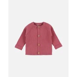 Cardigan En Tricot Bio Fin, Caramel Rose