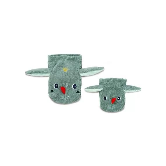 Lot de 2 gants de toilette marionnette Joe