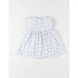 Robe Imprimé Fleuri En Jersey Pointelle Blanc