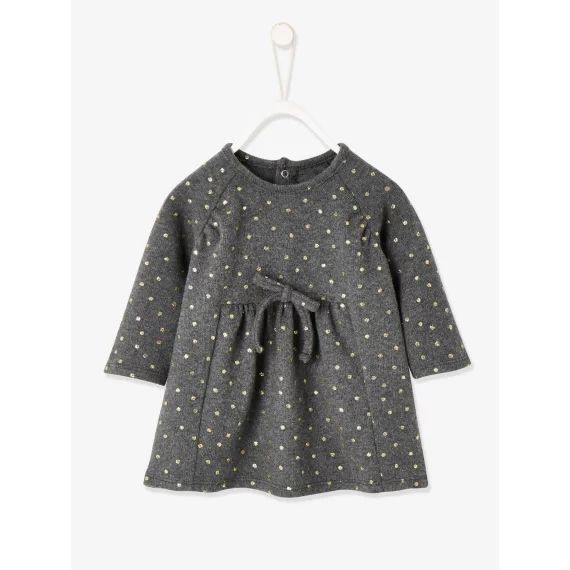 Robe tricot imprimé irisé bébé fille anthracite