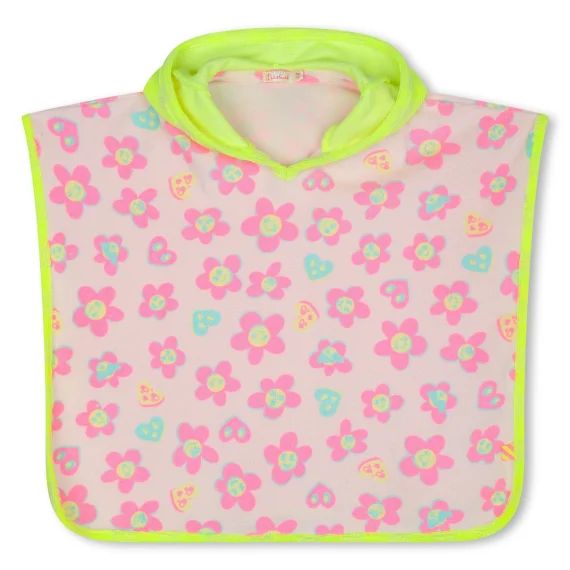 Cape de bain en éponge Fille Rose