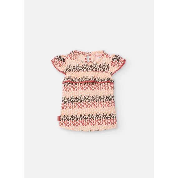 T-shirt Tricot Imprimée Orange