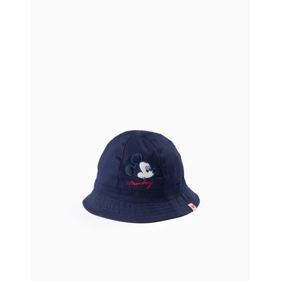 Chapeau En Sergé Avec Attache Bleu Foncé