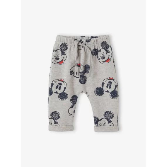 Pantalon forme sarouel Mickey® bébé gris moyen uni avec decor