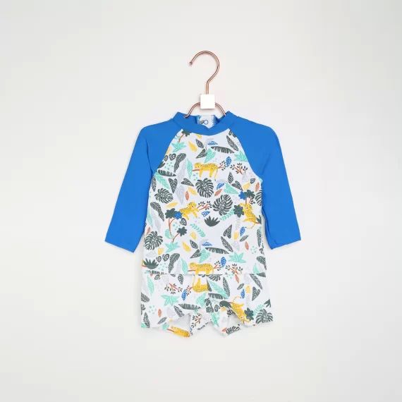Short de bain à motifs Garçon Blanc