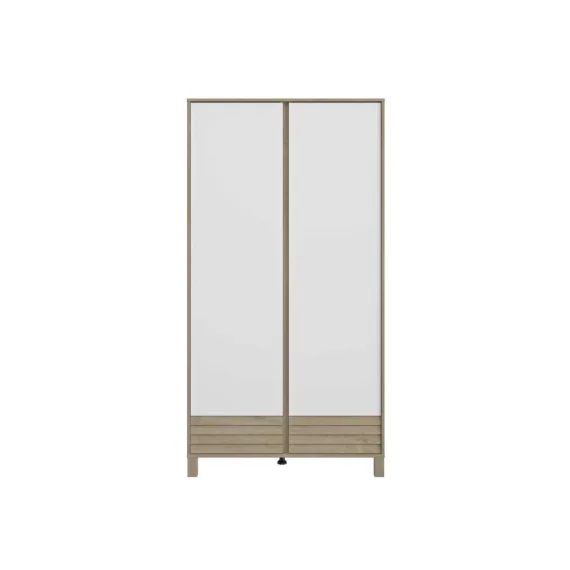 Armoire 2 Portes Nino Chêne & Blanc
