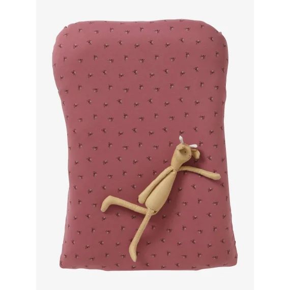 Housse de matelas à langer en jersey bois de rose imprimé