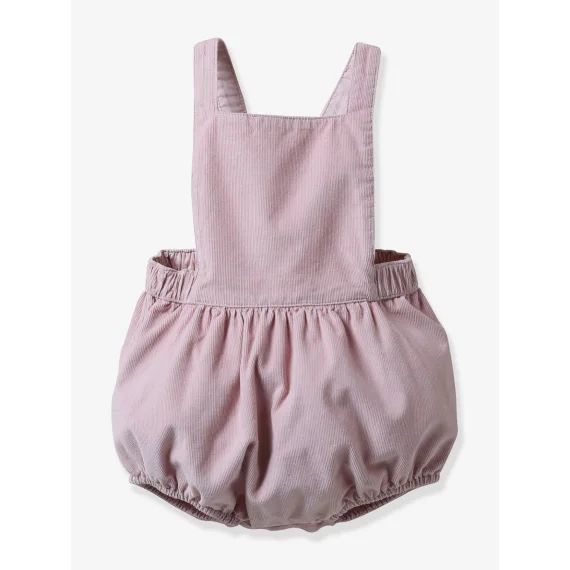 Combi salopette bébé velours CYRILLUS rose