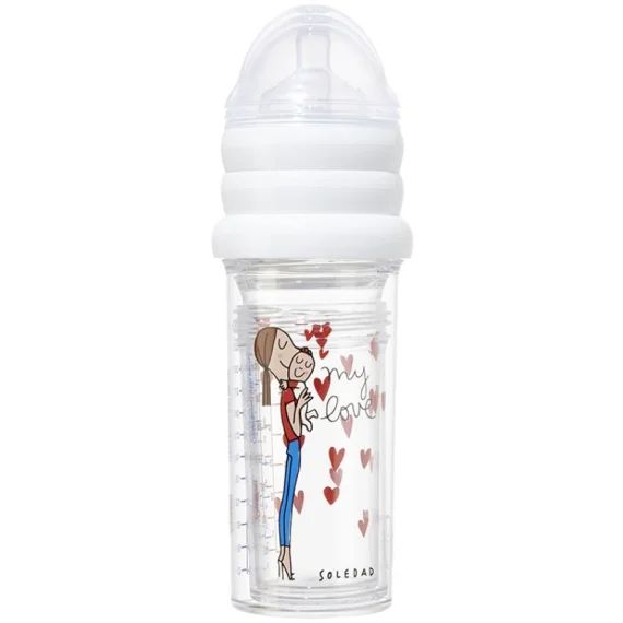 Lot de 3 biberons anti colique gigogne My love by Soledad (360 ml et 210 ml)