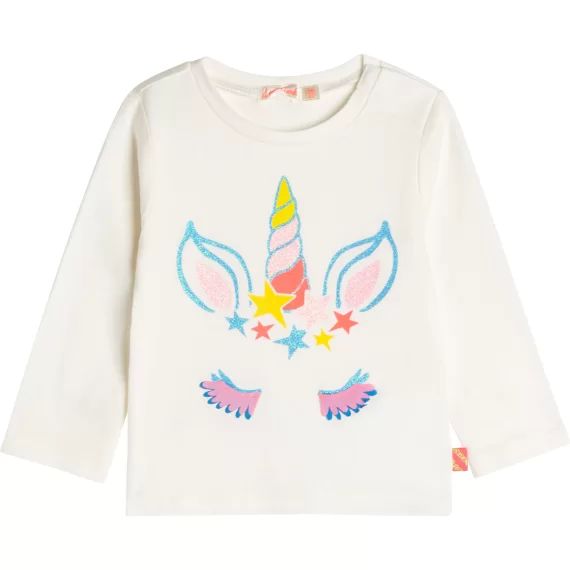 T-shirt avec imprimé licorne Fille Beige